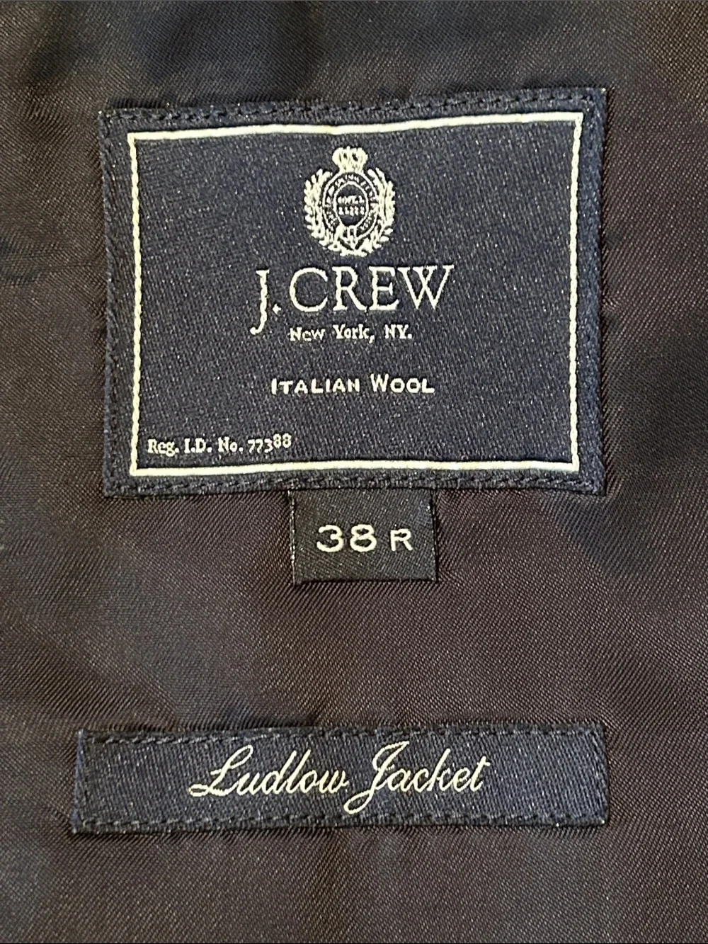 J. Crew Ludlow Slim Fit Suit Jacket & Pants Italian Wool Charcoal Size 38R 32